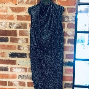 Haute Hippie Twist Neck Gathered Dress